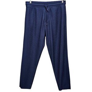 Zara Woman's Navy Ribbed Knit Lounge Pants XL Comfortable & Stylish